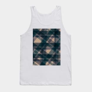 Painted Plaid in Navy Blue Tank Top